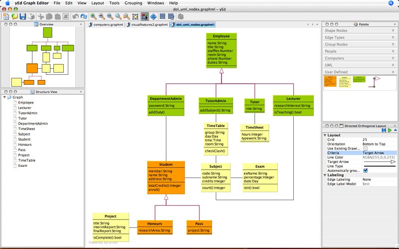 Скриншот 2 программы yEd Graph Editor