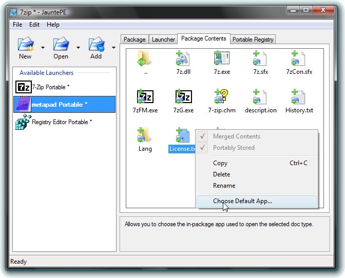 Скриншот 2 программы JauntePE