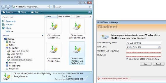 Скриншот 2 программы Gladinet