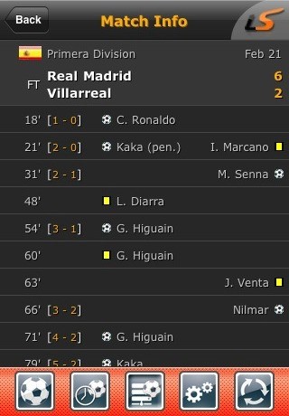 Скриншот 3 программы LiveScore