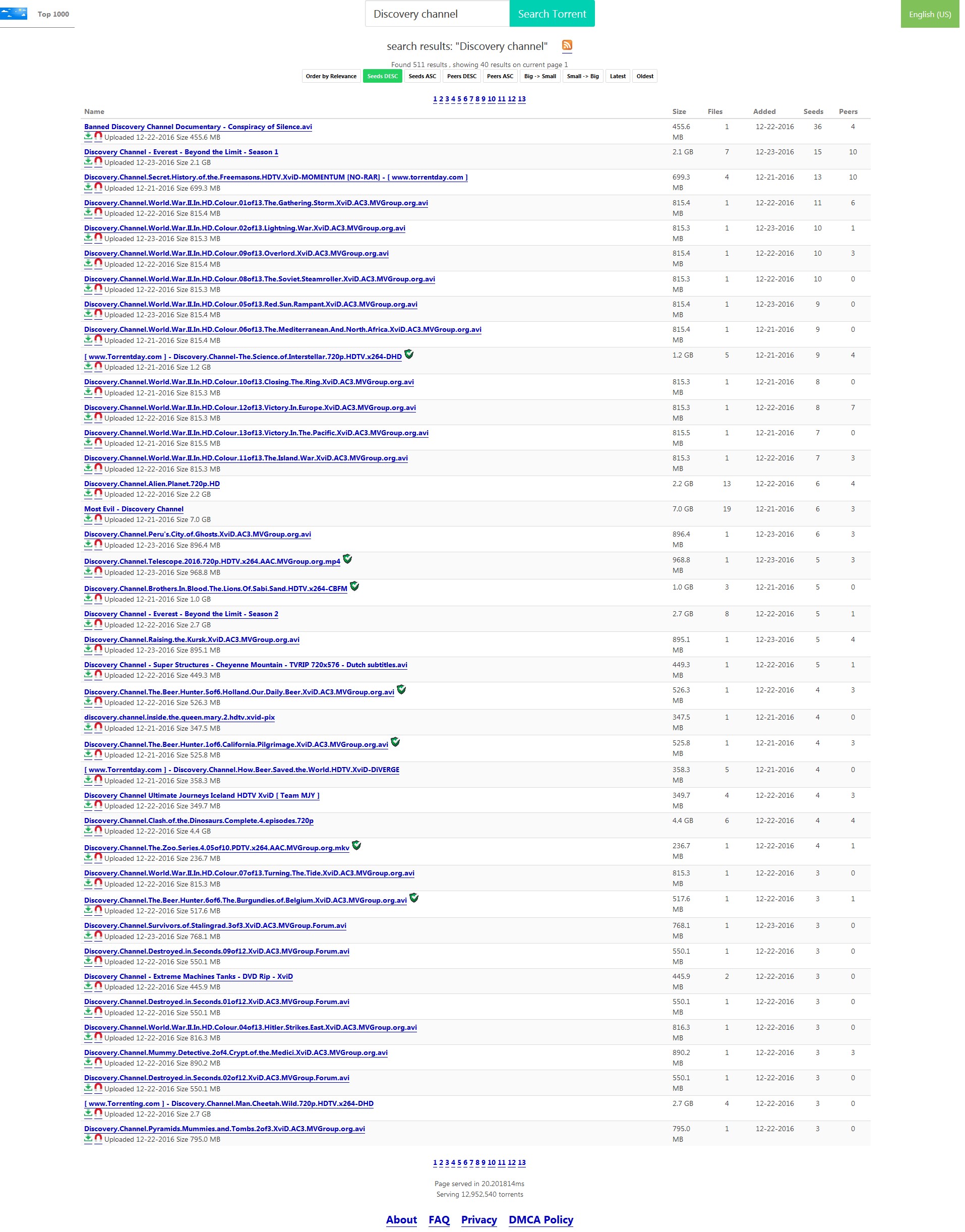 Скриншот 1 программы Skytorrents.in