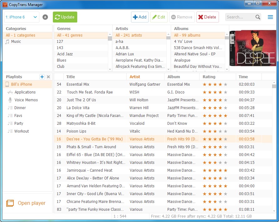 Скриншот 4 программы CopyTrans Manager