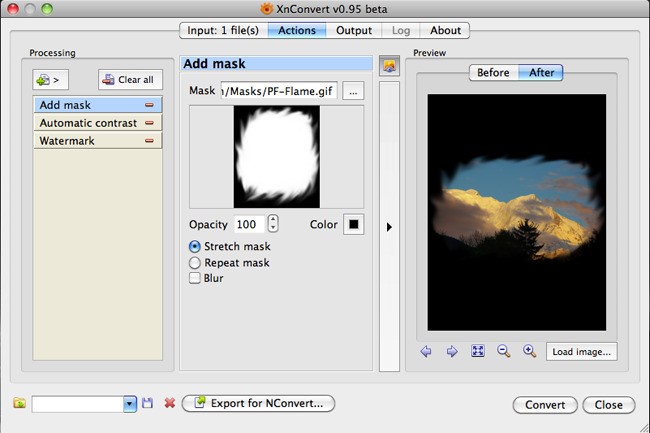 Скриншот 1 программы XnConvert