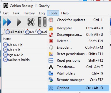 Скриншот 4 программы Cobian Backup