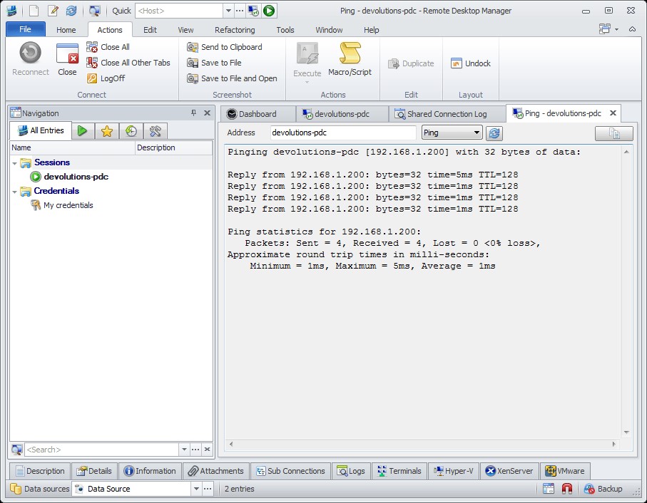 Скриншот 3 программы Remote Desktop Manager