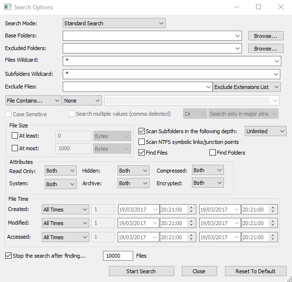 Скриншот 1 программы SearchMyFiles