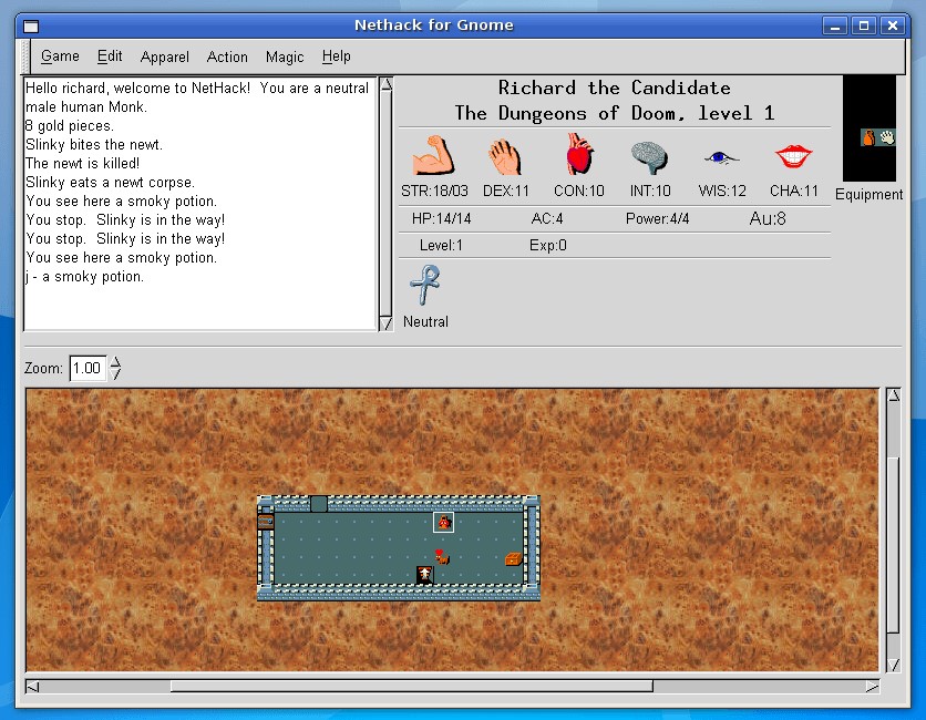 Скриншот 2 программы NetHack