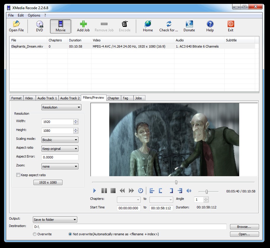 Скриншот 4 программы XMedia Recode