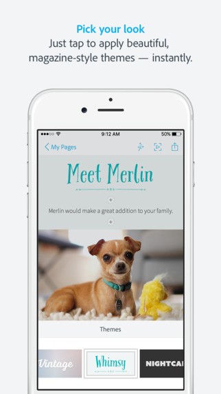 Скриншот 2 программы Adobe Spark Page