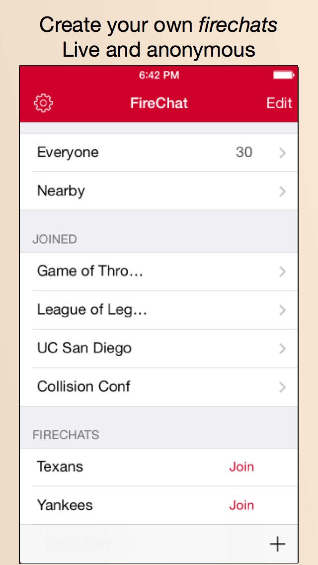 Скриншот 2 программы FireChat