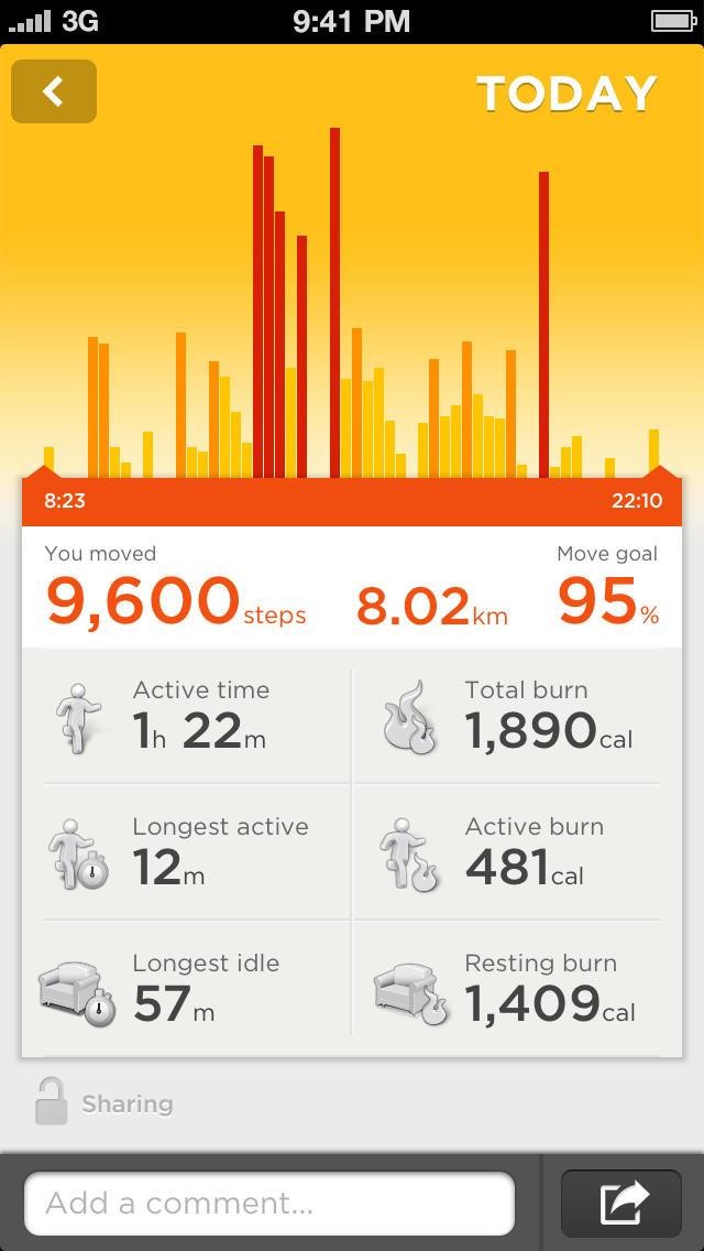 Скриншот 1 программы UP by Jawbone