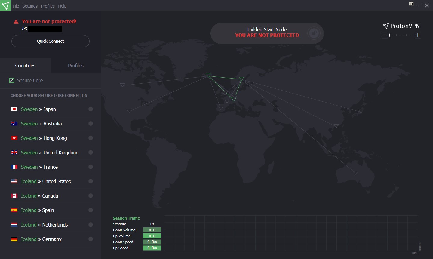 Скриншот 2 программы ProtonVPN