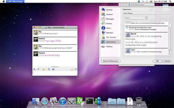 Скриншот 2 программы LAN Messenger