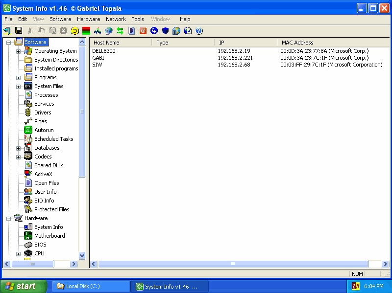 Скриншот 2 программы SIW