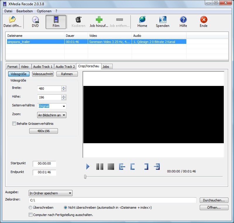 Скриншот 5 программы XMedia Recode