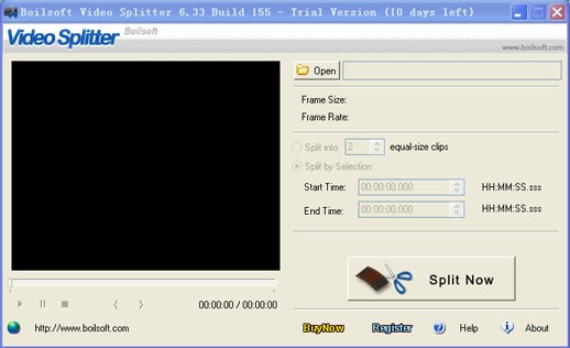 Скриншот 1 программы Boilsoft Video Splitter