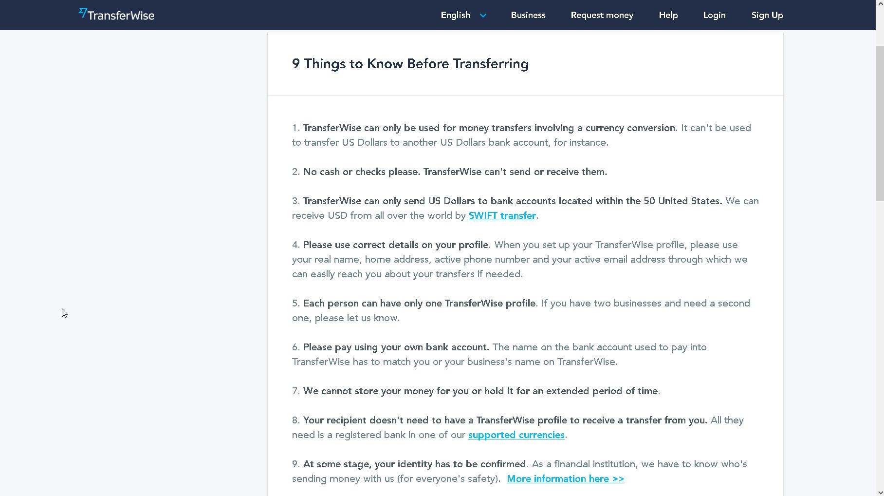 Скриншот 2 программы TransferWise