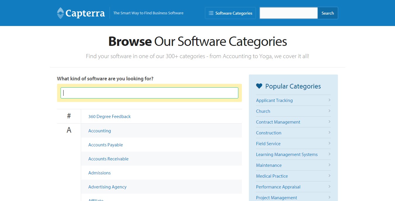 Скриншот 1 программы Capterra