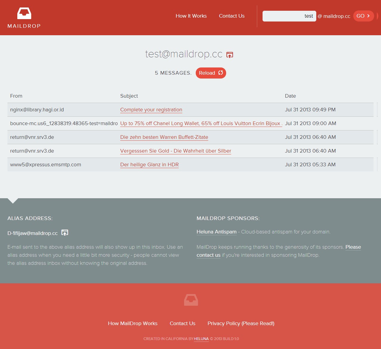 Скриншот 2 программы MailDrop