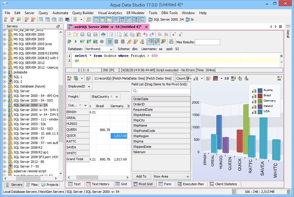 Скриншот 3 программы Aqua Data Studio