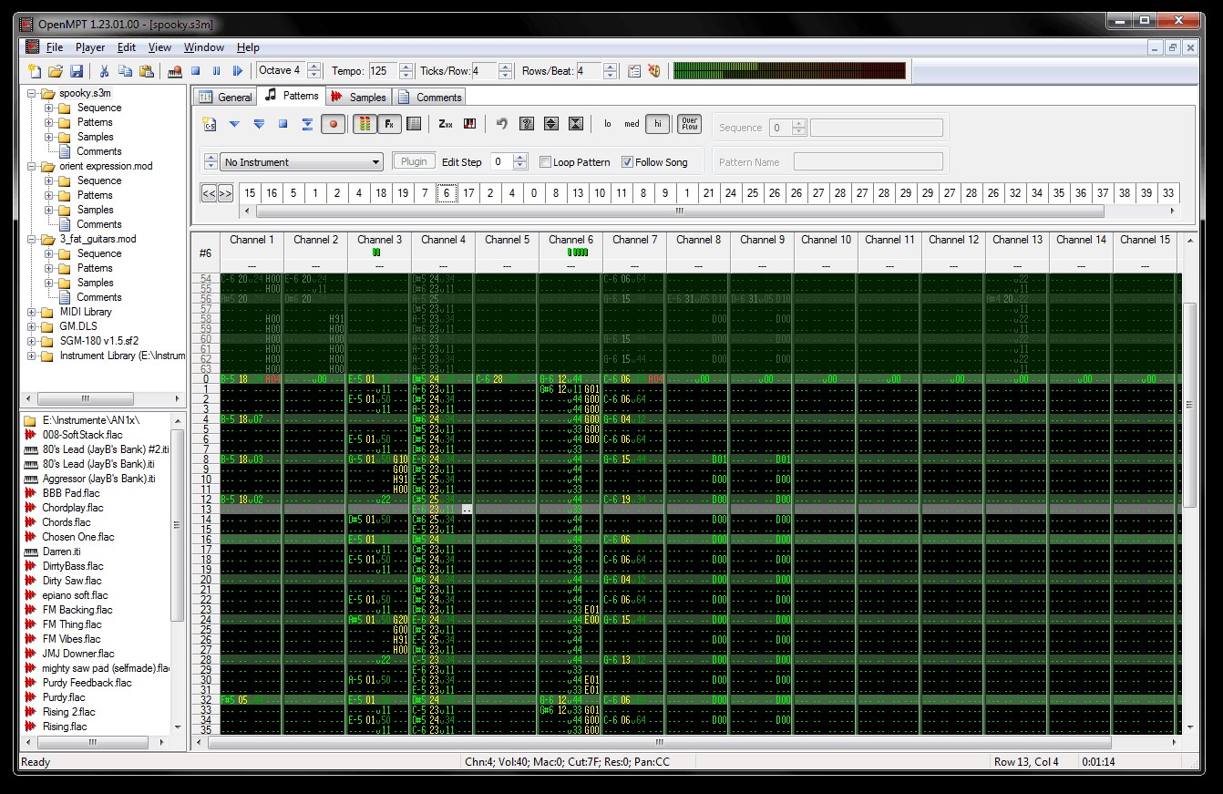 Скриншот 3 программы OpenMPT