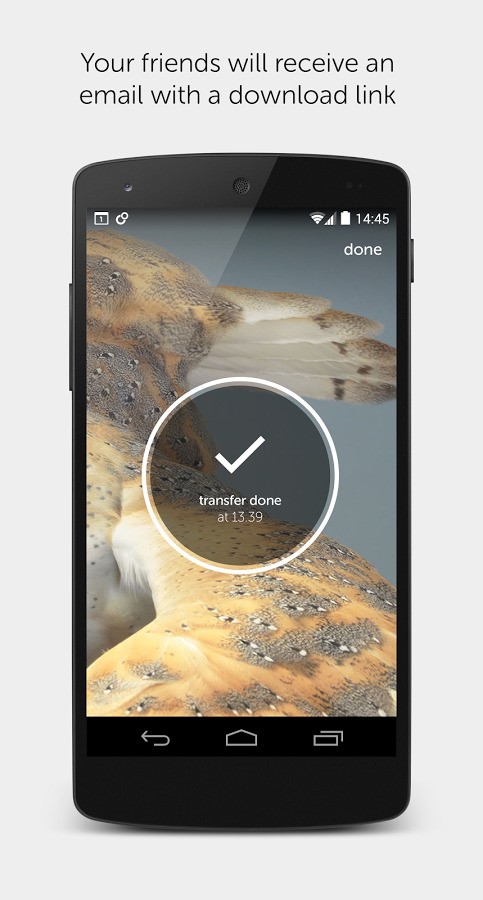 Скриншот 2 программы WeTransfer