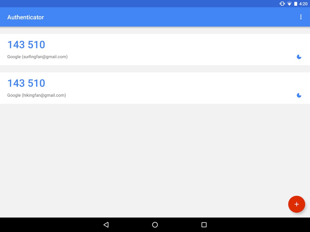 Скриншот 2 программы Google Authenticator