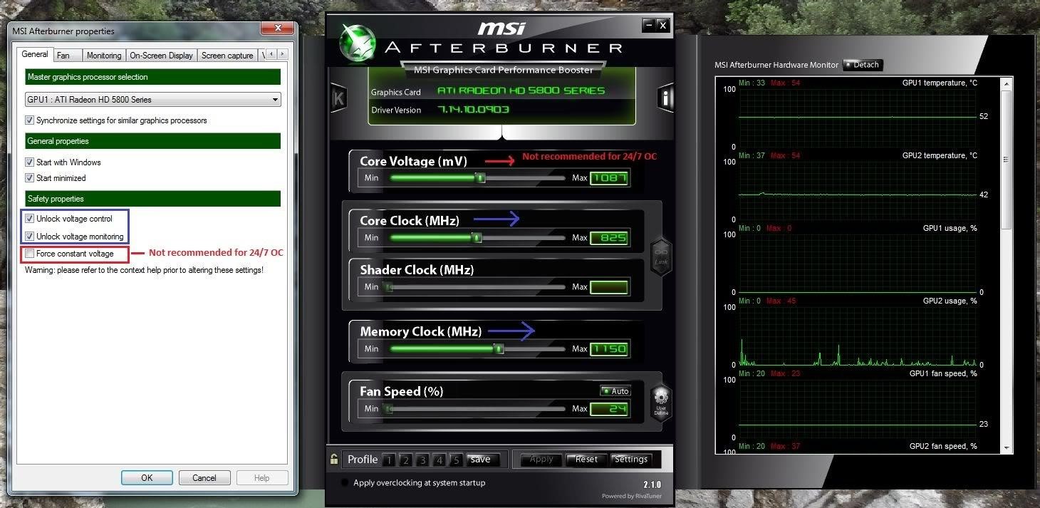 Как сохранить профиль в msi afterburner