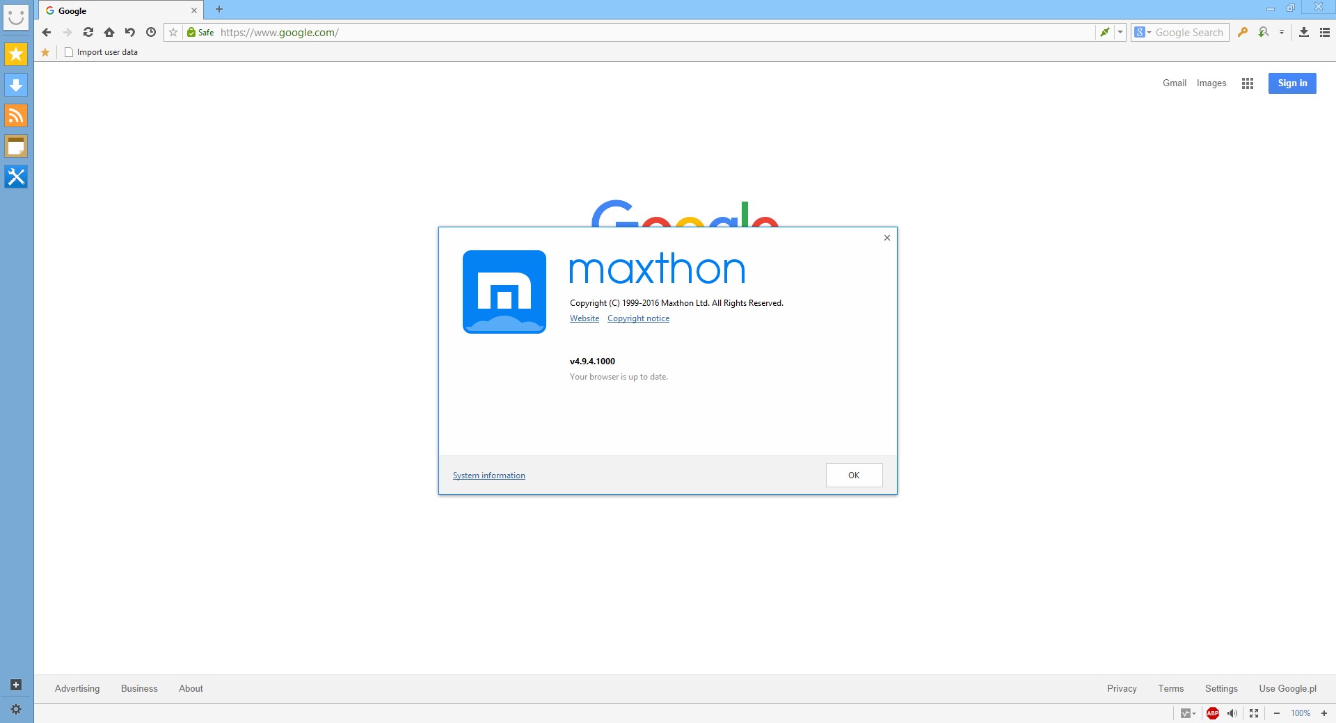Скриншот 2 программы Maxthon Cloud Browser