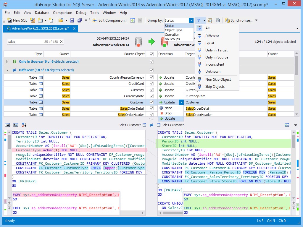 Скриншот 2 программы dbForge Studio for SQL Server