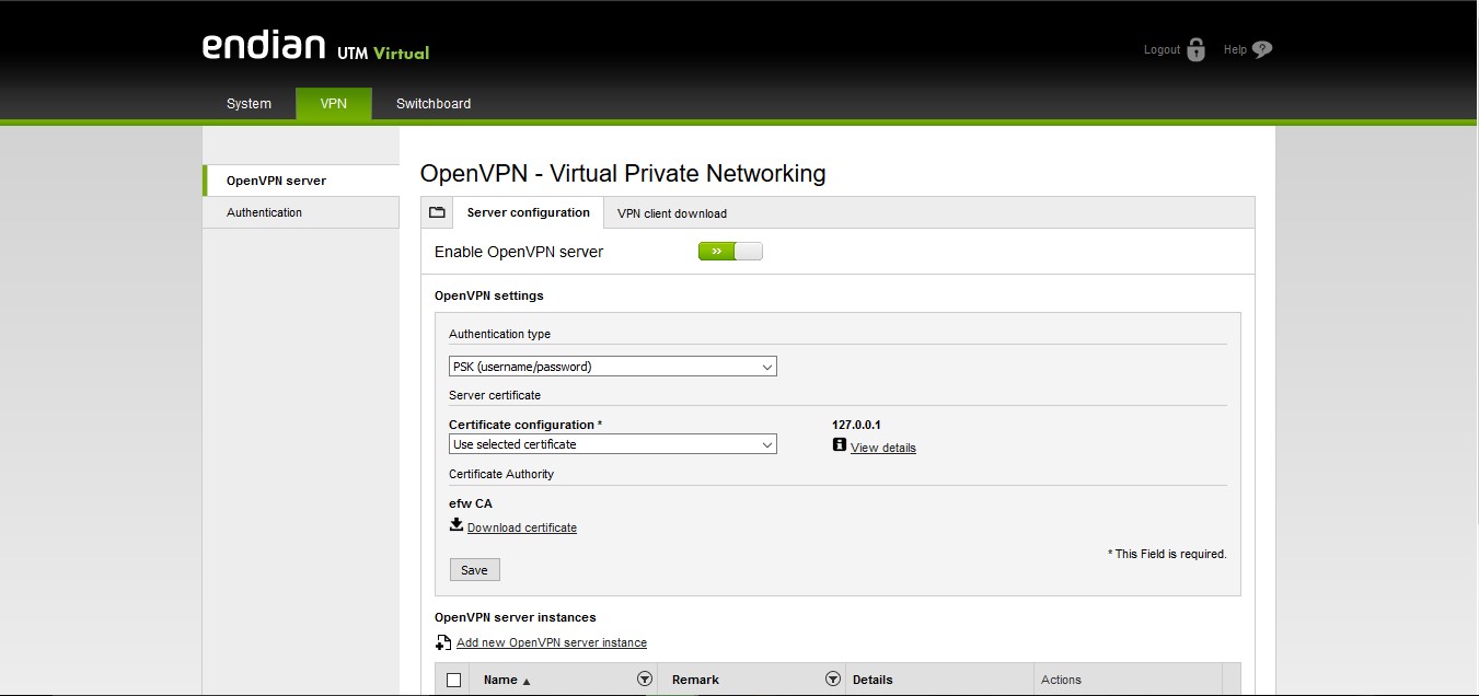 Скриншот 2 программы Endian Firewall Community