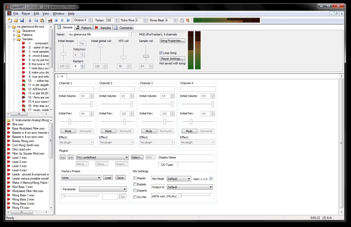 Скриншот 4 программы OpenMPT