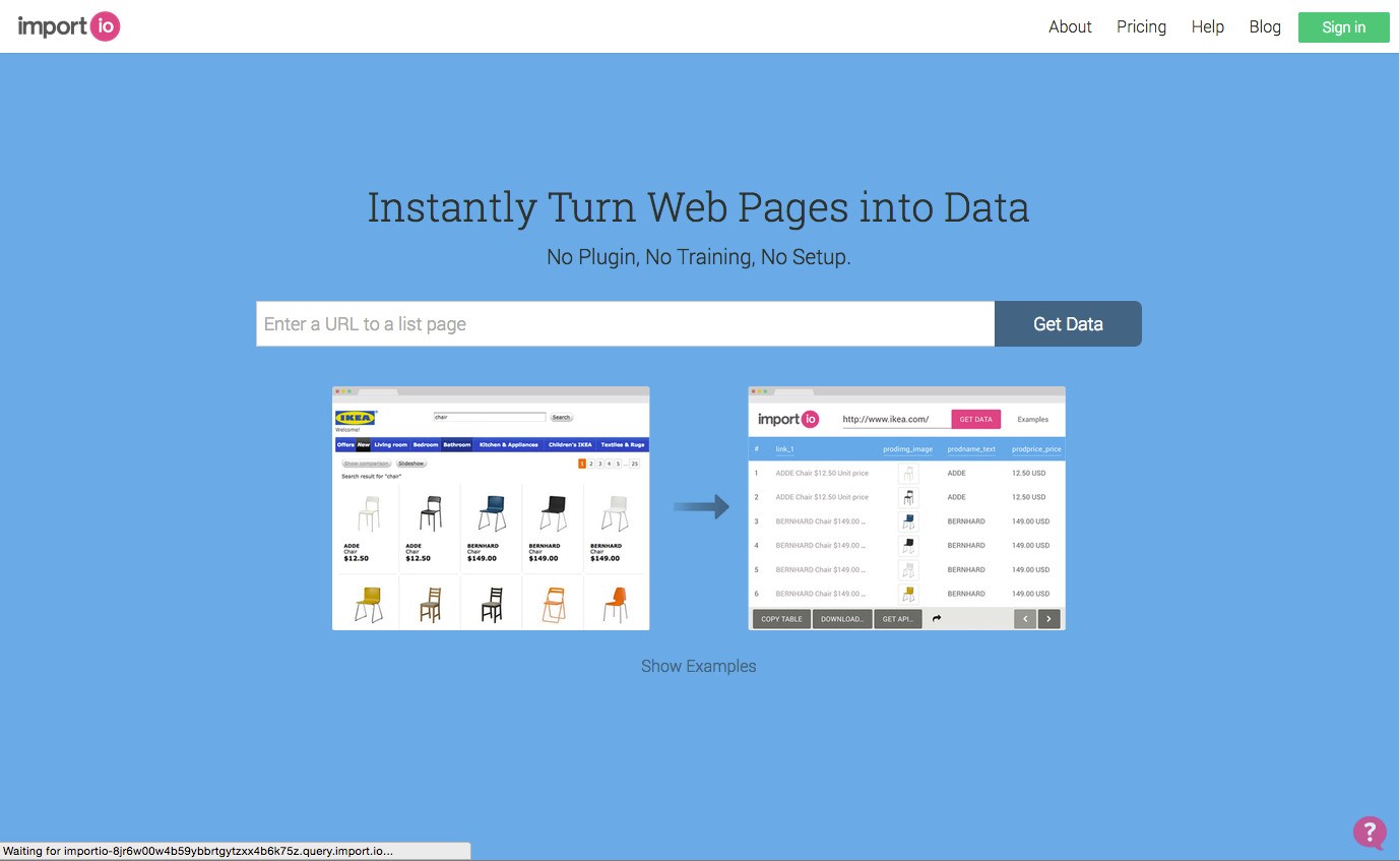 Скриншот 2 программы import.io