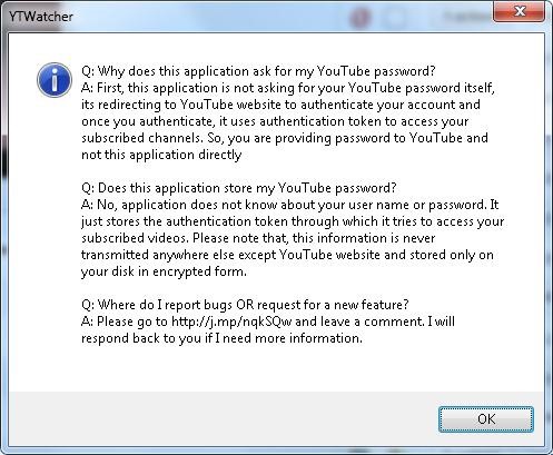 Скриншот 2 программы YTWatcher