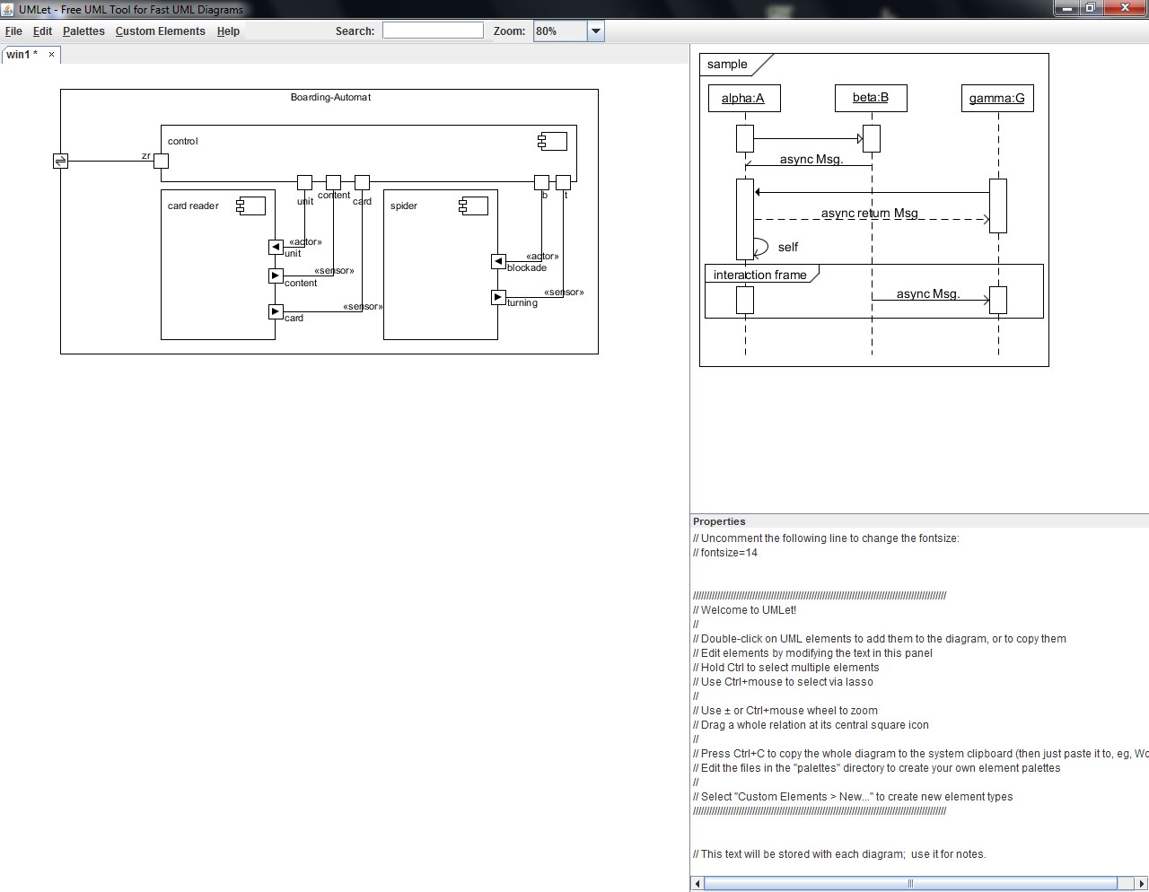 Скриншот 4 программы UMLet