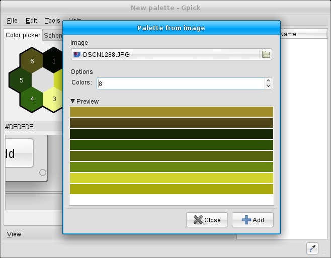 Скриншот 2 программы gpick