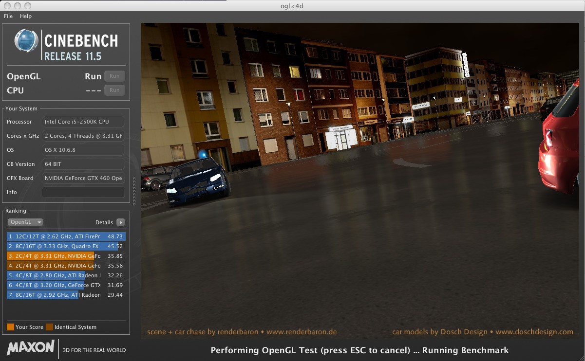 Скриншот 1 программы Cinebench