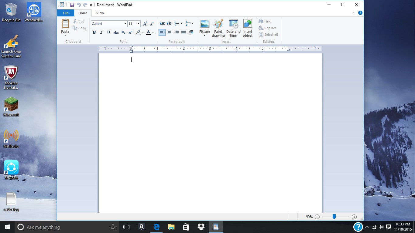 Скриншот 1 программы WordPad
