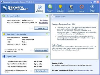 Скриншот 1 программы Spyware Terminator
