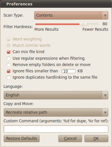 Скриншот 5 программы dupeGuru