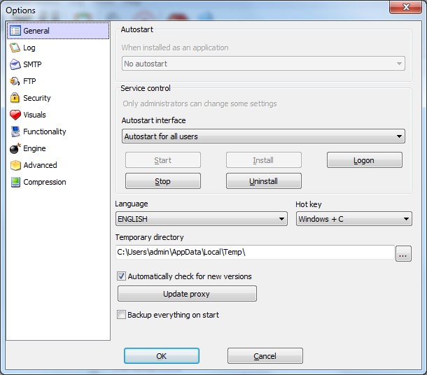 Скриншот 5 программы Cobian Backup