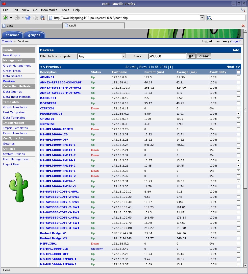 Скриншот 4 программы Cacti