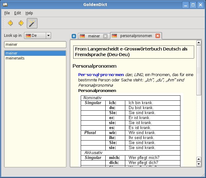 Скриншот 4 программы GoldenDict