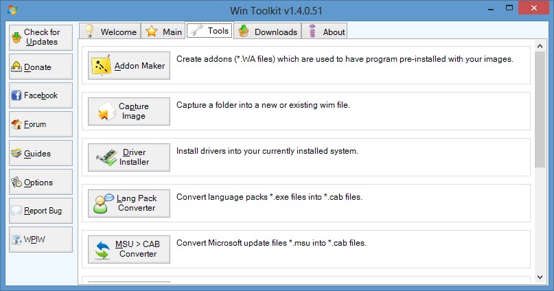 Скриншот 1 программы Win Toolkit
