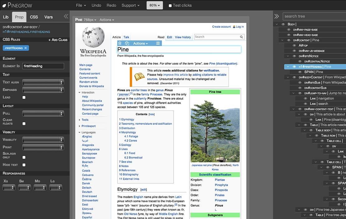 Скриншот 3 программы Pinegrow Web Editor