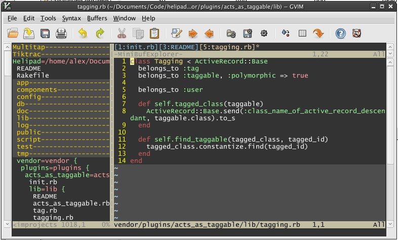 Скриншот 1 программы Vim