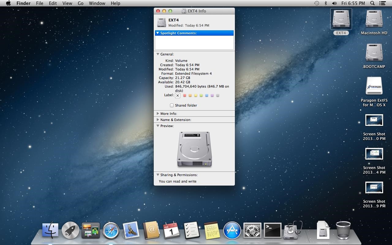 Скриншот 2 программы Paragon ExtFS Free