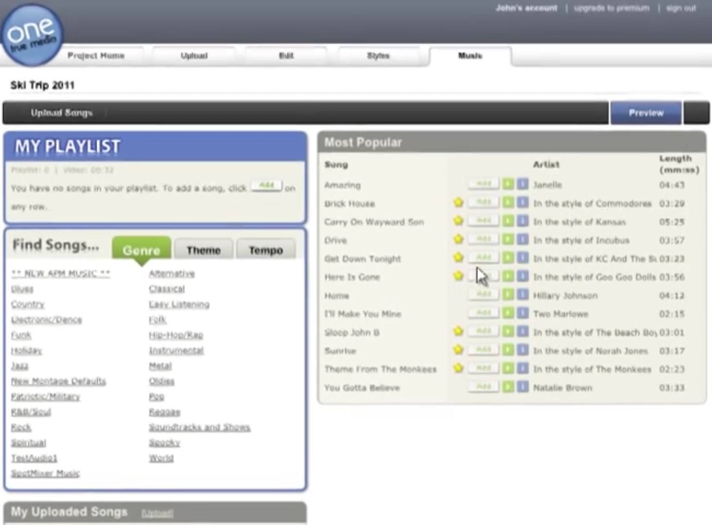Скриншот 2 программы One True Media