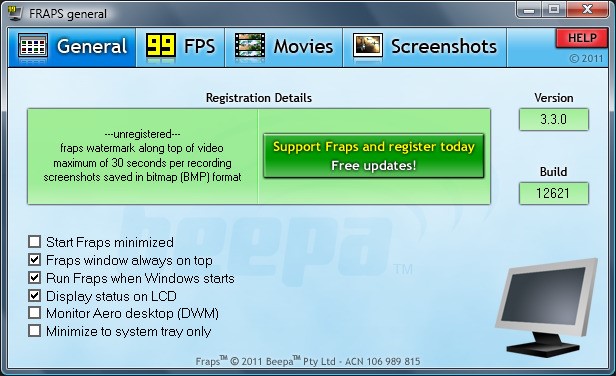 Скриншот 2 программы Fraps