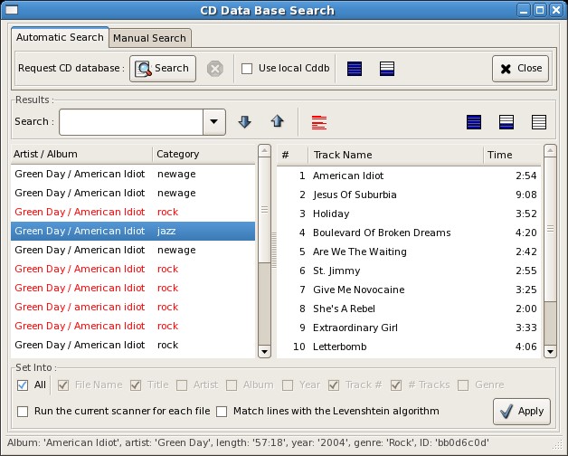 Скриншот 3 программы EasyTAG